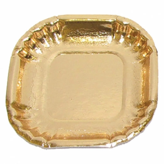 Vassoi monoporzione quadrati oro 10x10cm Novacart