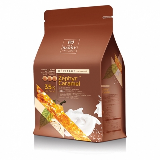 Cioccolato bianco e caramello Zephir Caramel 35% cacao Barry