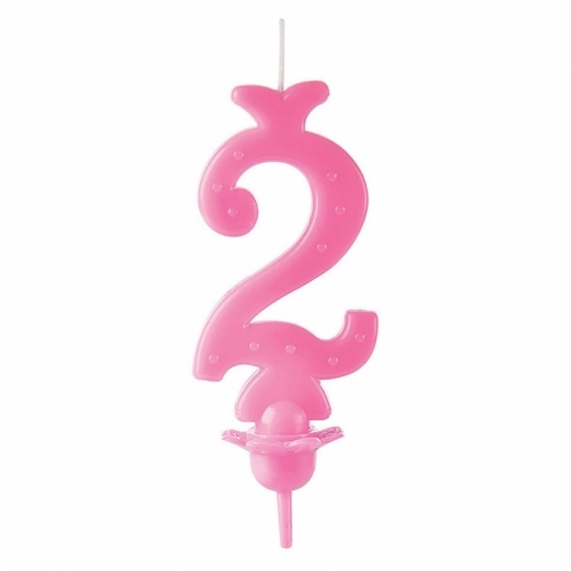 Candele di compleanno rosa n°2